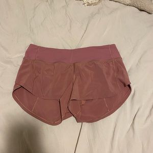 Mauve Lululemon Speed-up Shorts